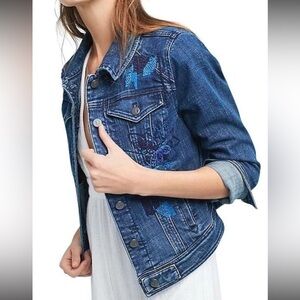 Pilcro & The Letterpress Embroidered
Denim Jacket Large Petite